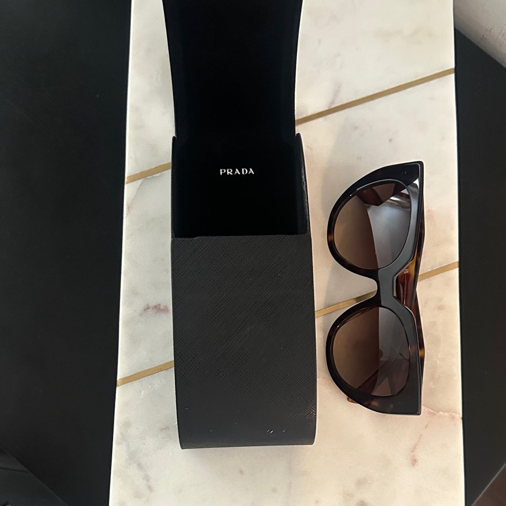 Prada Tortoise Shell Cat-Eye Sunglasses - Picture 3 of 5